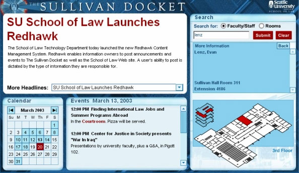 Figure 1: Sullivan Docket - "Desktop Version"