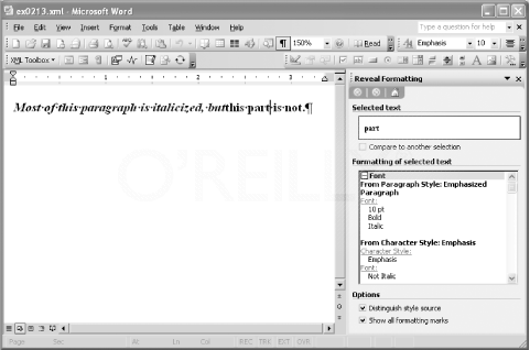 Figure 2-25: How Word renders Example 2-13
                  